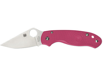 Spyderco C223PN Para 3 Lightweight Breast Cancer EDC 2.93" Folding Plain Satin CTS BD1N SS Blade, Pink Textured FRN Handle