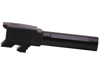 True Precision Inc TPG43BXBL Glock 9mm Luger 3.40" Fluted Black Nitride Stainless Steel, Fits Glock 43/43X