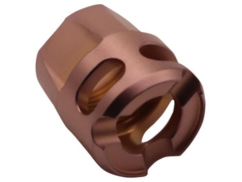 True Precision Inc TPYMICROC Micro Compensator Y-Type Copper 416R Stainless Steel 1/2"x28 Threads 9mm/380 ACP