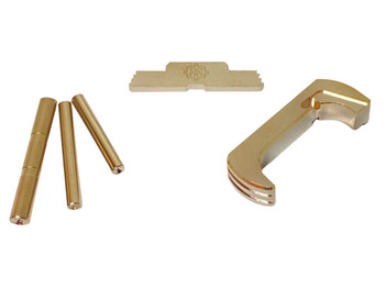 Cross Armory CRG5OKSV 3 Piece Kit Extended Compatible w/Glock 17/19/26/34 Gen5 Silver Anodized Steel/Aluminum