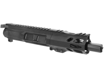 TacFire BU9MM4 Pistol Upper Assembly 9mm Luger 4" Black Nitride Barrel 7075-T6 Aluminum Black Anodized Receiver M-LOK Handguard for AR-Platform