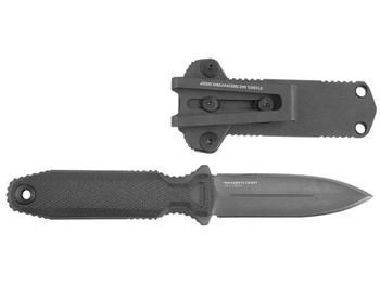 S.O.G SOG17610357 Pentagon FX Covert 3.41" Fixed Spear Point Plain Black Titanium Nitride Cryo CPM S35VN Blade/G10 Blackout Handle