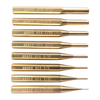 BRASS PIN PUNCH SET, 8 PC