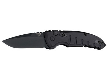 Hogue 24116 A01 2.75" Folding Drop Point Plain Black Cerakote 154CM SS Blade/Matte Black Aluminum Handle