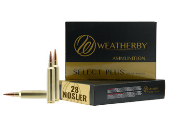 Weatherby R28NS180VLD Select Plus 28Nosler 180gr 20 Per Box/10 Case