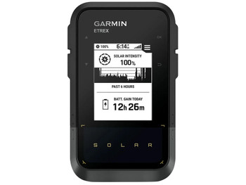 Garmin 0100278200 eTrex Solar GPS/Smart Features, 28MB Memory Black 2.20" Transflective/Monochrome Display, Compatible w/Garmin Explore App