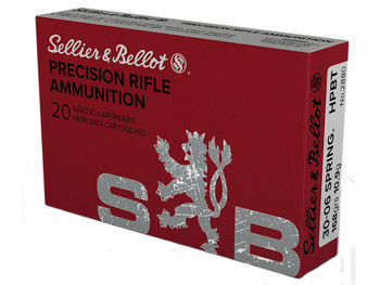 Sellier & Bellot SB3006D Rifle 30-06Springfield 168gr Hollow Point Boat Tail 20 Per Box/20 Case