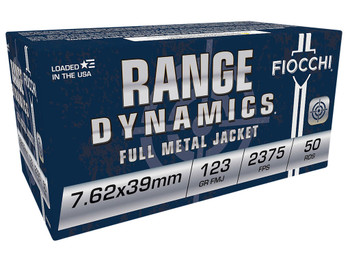Fiocchi 762X39A Range Dynamics 7.62x39mm 123gr Full Metal Jacket 50 Per Box/10 Case