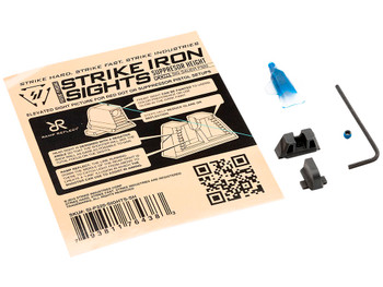 Strike Industries P320SIGHTSSH Strike Iron Sights Black/Blank Front Sight Black/Blank Rear Sight Sig Sauer P320 with Rear Dovetail Suppressor Height