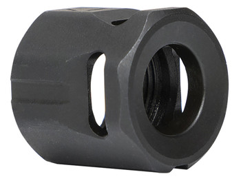 Strike Industries MCCIRCLE Micro Threaded Compensator Black Steel 1/2"x28 Threads 0.64" OAL Compatible w/ 9mm/357 SIG