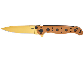 CRKT M16-01DZ M16-10DZ EDC 3.03" Folding Plain Desert Tan D2 Steel Blade, Desert Tan GRN Handle