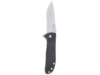 CRKT 6450D2 Drifter EDC 2.88" Folding Drop Point Plain Stonewashed D2 Steel Blade, Black Textured G10 Handle
