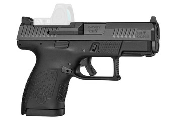 CZ-USA 01568 P-10 S Sub-Compact Frame 9mm Luger 10+1 3.50" Black Steel Barrel, Black Nitride Optic Ready/Serrated Steel Slide, Black Polymer Frame w/Picatinny Rail