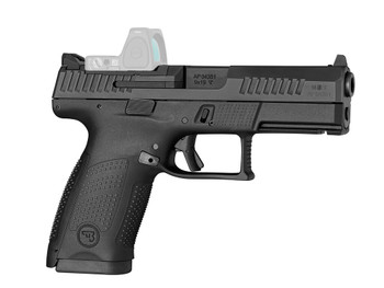 CZ-USA 91536 P-10 C Compact Frame 9mm Luger 15+1 4.02" Black Carbon Steel Barrel, Black Nitride Optic Ready/Serrated Steel Slide, Black Polymer Frame w/Picatinny Rail, Interchangeable Backstrap Grip