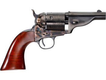 Taylors & Company 550958 Uberti Hickok Open-Top 38 Special 6 Shot 3.50" Blued Barrel, Blued Engraved Cylinder, Color Case Hardened Steel Frame, Walnut Army Grip, Hammer Bar Safety, Exposed Hammer