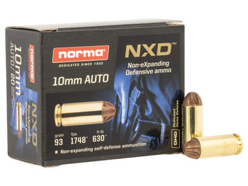 Norma Ammunition 611340020 Self Defense NXD 10mmAuto 93gr 20 Per Box/10 Case