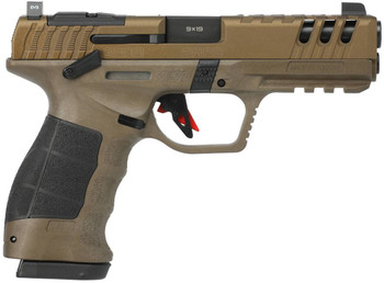 SAR USA SAR9G3BR SAR9 Gen3 Full Size Frame 9mm Luger 17+1 4.40" Black Steel Barrel, Bronze Cerakote Serrated Steel Slide, Bronze Cerakote Polymer Frame w/Picatinny Rail, Black Polymer Grip UPC: 810075873870
