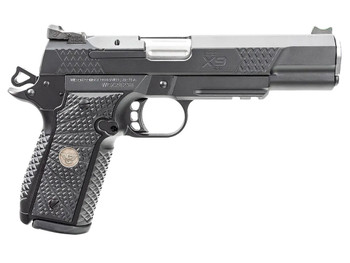 Wilson Combat 2EDCXLPR9 EDC X9 2.0 Compact Frame 9mm Luger 15+1 5" Steel Barrel, Black Armor-Tuff Serrated Stainless Steel Slide, Aluminum Frame w/Picatinny Rail, Black G10 Starburst Grip