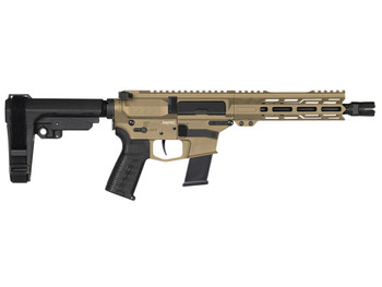 CMMG 10A570FCT Banshee MK10 10mm Auto 15+1 8" Black Nitride Threaded Barrel, M-LOK Handguards, Coyote Tan Cerakote Aluminum Picatinny Rail Receiver, Black CMMG Zeroed Grips, Glock Compatible