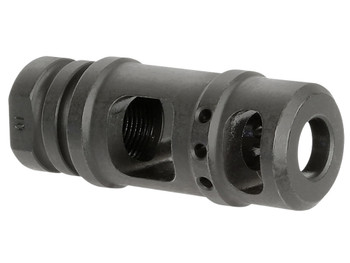 Midwest Industries MIMB10 Muzzle Brake 357 Mag 5/8"x24 Threads Black Steel 5" OAL .410" Diameter