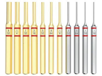 Real Avid AVAPKB Accu-Punch Pin Punch Set Brass/Steel Universal Firearm 11 Pieces