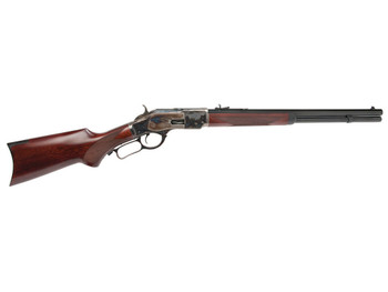 Cimarron CA204 1873 Short Deluxe Full Size 45 Colt (LC) 10+1, 20" Blued Octagon Steel Barrel, Color Case Hardened Steel Receiver, Walnut Fixed Pistol Grip Stock, Right Hand