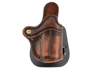 1791 Gunleather ORPDHCVTGR Paddle Holster Optic Ready OWB Size Compact Vintage Leather Paddle Fits Glock 43 Fits Sig P365 Fits Taurus GX4 Right Hand