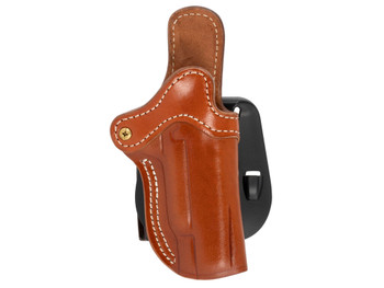 1791 Gunleather ORPDH1CBRR BH1 Optic Ready Size 01 OWB Style made of Leather with Classic Brown Finish, Adjustable Cant & Paddle Mount Type fits 4-5" Barrel 1911 for Right Hand
