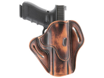 1791 Gunleather ORBH24SVTGR BH2.4S Optic Ready Size 2.4S Vintage Leather Belt Slide Fits H&K VP9SK/FN 509 Right Hand