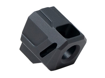 Faxon Firearms FFPACOMPSSMP01 EXOS-524 Compensator for M&P Shield/Shield Plus Anodized Aluminum 1/2"x28 Threads 1.10" OAL 9mm