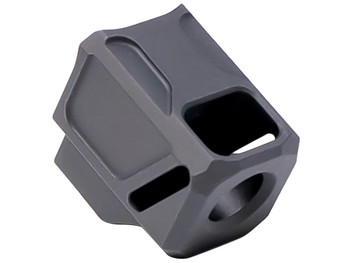 Faxon Firearms FFPACOMPSSG02 EXOS-533 Compensator Black Nitride 6061 Aluminum 1/2"x28 Threads 1.218" OAL Compatible w/ Glock 43X/48