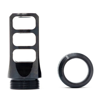MUZZLOK 3 PORT 8.6 BLACKOUT MUZZLE BRAKE UPC: 816341026605 MUZZLOK 3 PORT 8.6 BLACKOUT MUZZLE BRAKE UPC: 816341026605
