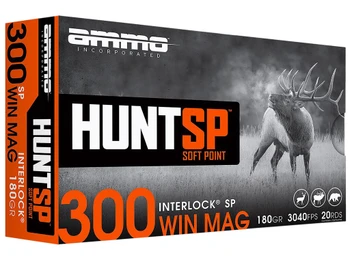 Ammo Inc 300WM10SPA20 Hunt 300Win 180gr Soft Point 20 Per Box/10 Case