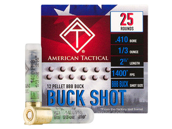 ATI ATIAC410BBB Shotshell 410Gauge 12Pellets BBBShot 25 Per Box/10 Case
