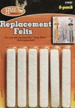 HME DROP WICK REPLACEMENT FELTS 6PK UPC: 830636008008