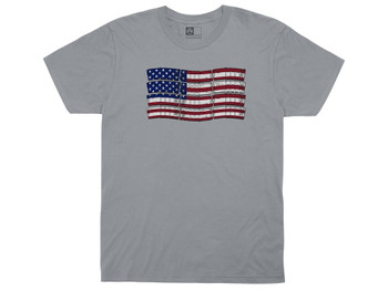 Magpul MAG1180-010 American Flag Charcoal Gray Cotton/Polyester Short Sleeve Small