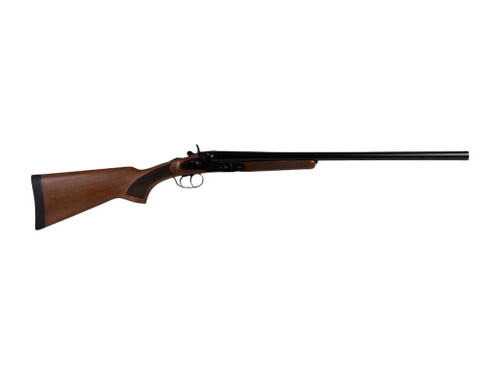 Derya Firearms EX1400.12.24 EX1400 12 Gauge Break Open 2rd 24" Black Chrome Side By Side Barrel, Black Chrome Steel Receiver, Fixed Walnut Stock