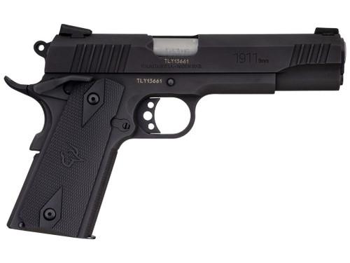Taurus 11911019MM 1911 9mm Luger 9+1 5" Barrel, Matte Black Finish Beavertail Frame, Serrated Matte Black Steel Slide & Checkered Polymer Grip Includes Magazine