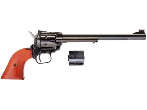 Heritage Mfg RR22MB9AS Rough Rider 22 LR/22 WMR 6 Shot, 9" Black Steel Barrel, Black Zinc Alloy Frame, Black Cylinder Cocobolo Grip, Hammer/Thumb Safety, Exposed Hammer