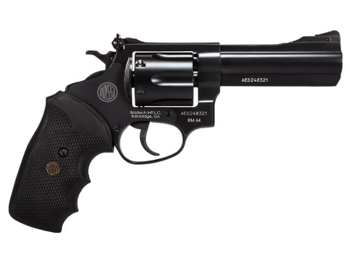 Rossi 2RM641 RM64 Medium Frame 357 Mag 6 Shot, 4" Black Steel Barrel, Cylinder & Frame, Black Textured Rubber Grip, Hammer Block Safety