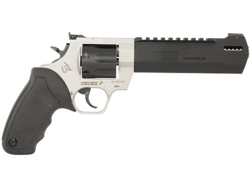 Taurus 2357065RH Raging Hunter 357 Mag 7rd 6.75" Matte Black Oxide Cylinder & Barrel Matte Stainless Steel Frame Black Rubber with Integrated Red Cushion Insert Grip