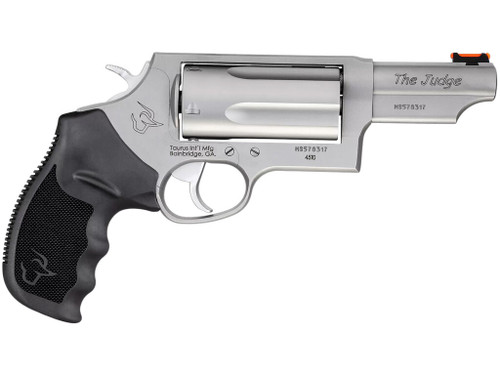 Taurus 2-441039MAG Judge Magnum Compact 45 Colt (LC)/410 Mag 5rd, 3" Matte Stainless Steel Barrel, Cylinder & Frame, Black Finger Groove Grip, Exposed Hammer