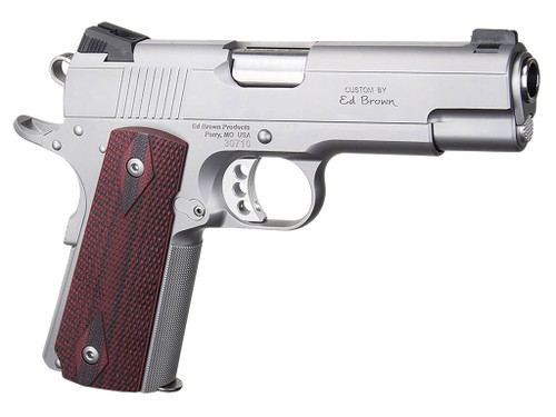Ed Brown EC18SS45 1911 Executive Commander 45 ACP 7+1 4.25" Stainless Steel Barrel, Serrated Slide & Frame, Right Hand