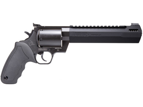 Taurus 2500081RH Raging Hunter Large Frame 500 S&W Mag 5rd 8.38" Black Ported/Target Crown Barrel, Matte Black Oxide Cylinder, Black Steel Frame Black Rubber Grip