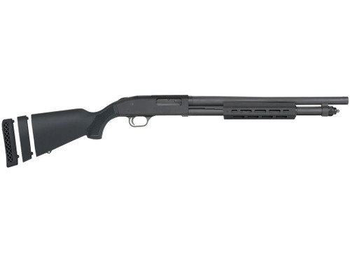 Mossberg 50799 590A1 12 Gauge Pump 3" 6+1 18.50" Black Parkerized Heavy Walled Barrel, M-LOK Forend, Black Parkerized Steel Drilled & Tapped Receiver, Fixed Black Synthetic Stock, Cylinder Bore Choke