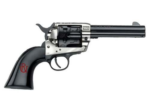 Pietta PFI357PR434BP 1873 Great Western II Pendleton Round?Up 357 Mag 6 Shot 4.75" Blued Engraved Barrel & Cylinder, Ultra Black Engraved Grip, Exposed Hammer