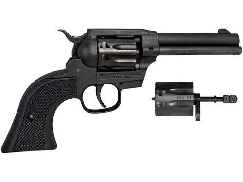 Diamondback DB0500A001 Sidekick 22 LR/22 WMR 9 Shot, 4.50" Black Cerakote Steel Barrel & Cylinder, Black Cerakote Zinc Alloy Frame Black Checkered Grips, Hammer Safety, Exposed Hammer