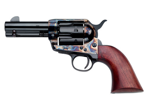 Pietta SA733024ML 1873 9mm Luger 6 Shot 3.50" Blued Steel Barrel, Blued Cylinder, Color Case Hardened Steel Frame, Walnut Grip