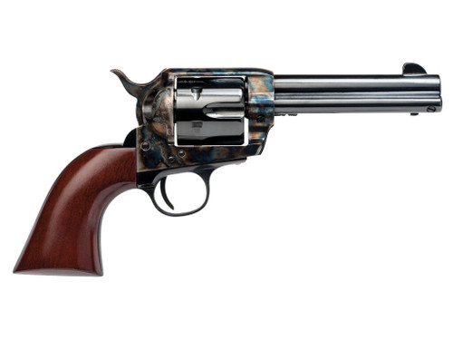 Cimarron PP400 Frontier Pre-War 1896-1940 38 Special 357 Mag 6 Shot, 4.75" Blued Steel Barrel, Blued Cylinder, Color Case Hardened Steel Frame, Walnut Grip, Exposed Hammer