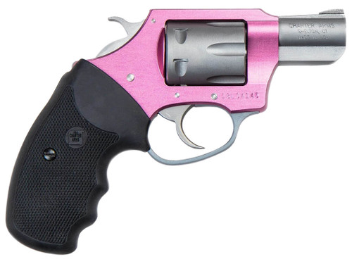 Charter Arms 52230 Pathfinder Lite Pink Lady Small 22 LR, 8 Shot 2" Matte Stainless Steel Barrel & Cylinder, Pink Aluminum Frame w/Black Finger Grooved Rubber Grip, Exposed Hammer